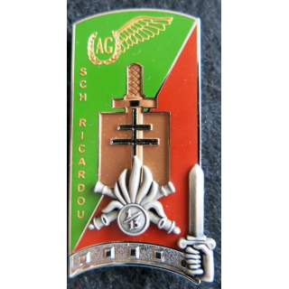 PROMOTION ENSOA : insigne de promotion Sch Ricardou de fabrication LMP G. 5493 numéroté 0037