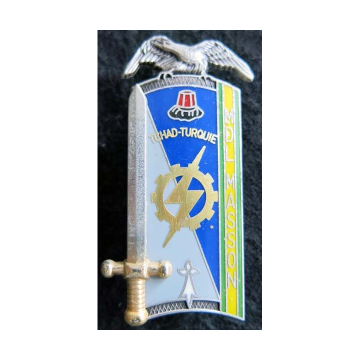 PROMOTION ENTSOA : insigne de promotion Mdl  Masson de fabrication Balme Saumur G. 4352 numéroté 760