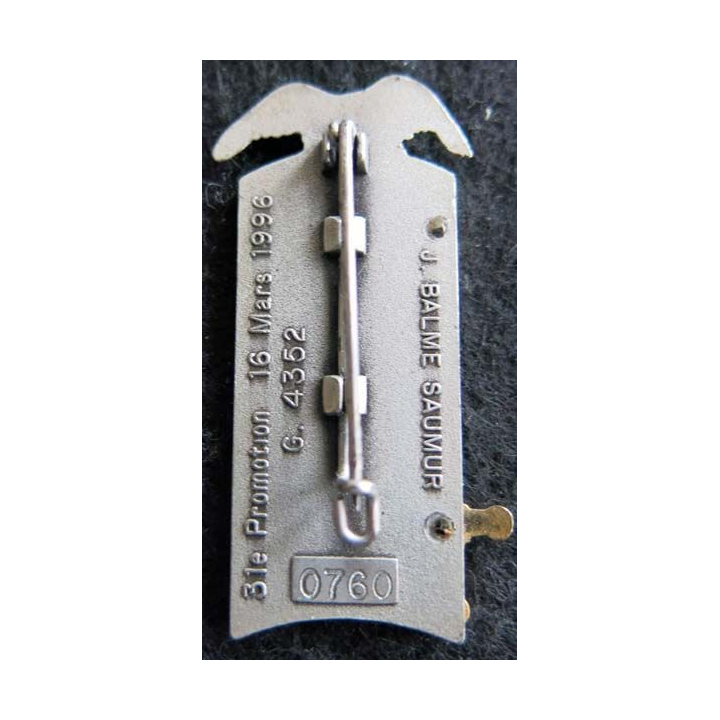 PROMOTION ENTSOA : insigne de promotion Mdl  Masson de fabrication Balme Saumur G. 4352 numéroté 760