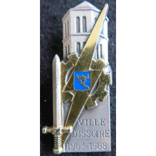 PROMOTION ENTSOA : insigne de promotion Ville d'Issoire de fabrication Balme Saumur G. 3478
