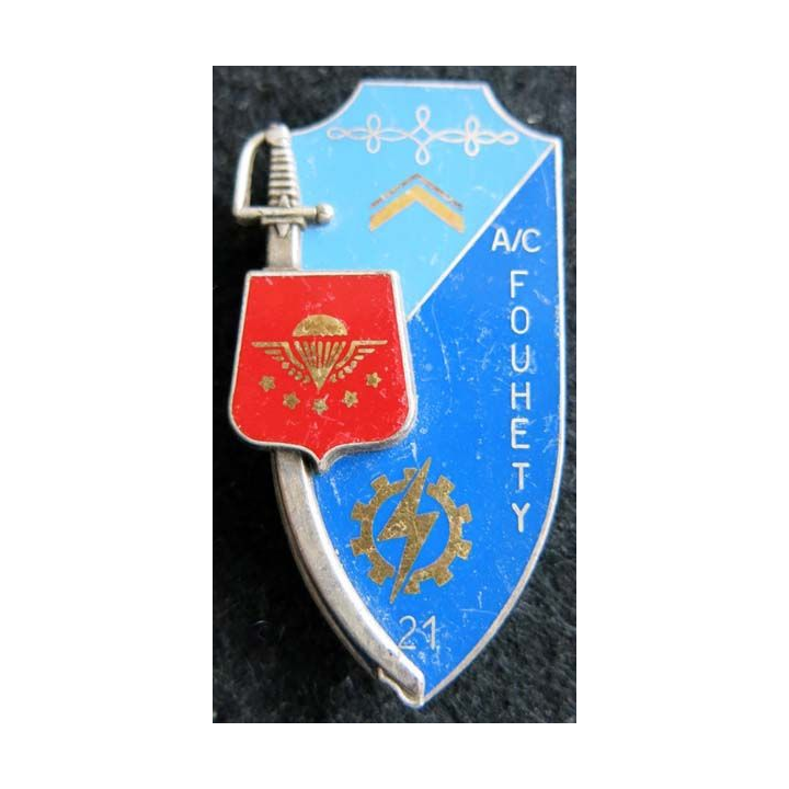 PROMOTION ENTSOA : insigne de promotion adjudant-chef Fouhety de fabrication Fraisse Paris