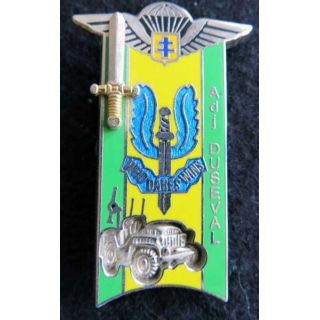 PROMOTION ENTSOA : insigne de promotion adjudant Duseval de fabrication Destrée G. 4119
