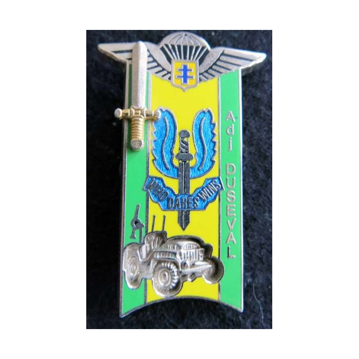 PROMOTION ENTSOA : insigne de promotion adjudant Duseval de fabrication Destrée G. 4119