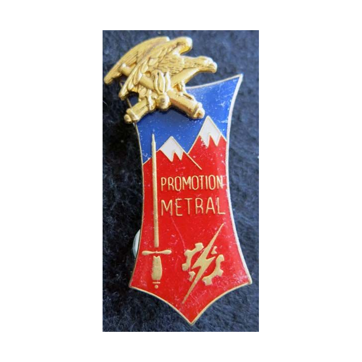 PROMOTION ENTSOA : insigne de promotion Maréchal-des-logis chef Metral de fabrication Beraudy 63 Ambert