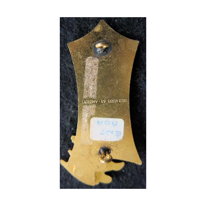 PROMOTION ENTSOA : insigne de promotion Maréchal-des-logis chef Metral de fabrication Beraudy 63 Ambert