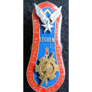 PROMOTION ENTSOA : insigne de promotion sergent-chef Le Guen de fabrication Beraudy 63 Ambert