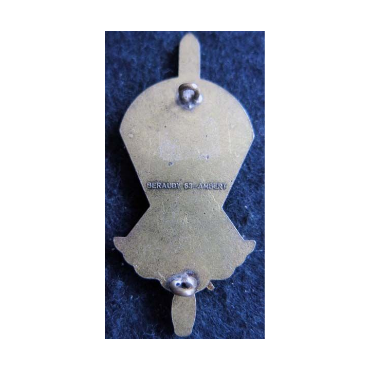 PROMOTION ENTSOA : insigne de promotion adjudant-chef Gadeaud de fabrication Beraudy 63 Ambert