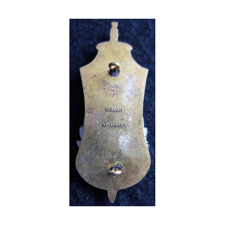 PROMOTION ENTSOA : insigne de promotion Maréchal-des-logis chef Toussaint de fabrication Beraudy 63 Ambert