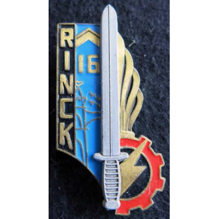 PROMOTION ENTSOA : insigne de promotion sergent Rinck de fabrication Beraudy 63 Ambert