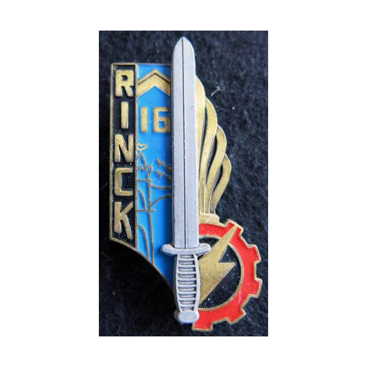 PROMOTION ENTSOA : insigne de promotion sergent Rinck de fabrication Beraudy 63 Ambert