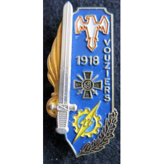 PROMOTION ENTSOA : insigne de promotion Vouziers 1918 de fabrication Beraudy 63 Ambert