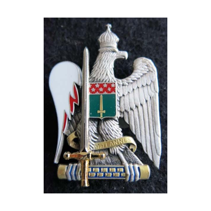 PROMOTION ST CYR : insigne métallique de la promotion Maréchal Lannes  Balme Saumur G. 4308