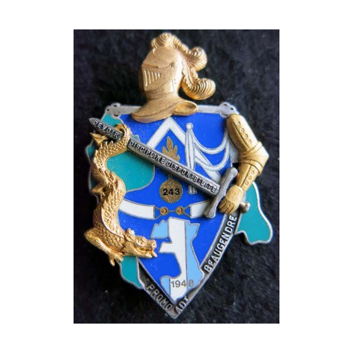 PROMOTION ESOGN : insigne métallique de la promotion Adjudant Beaugendre Fraisse Paris