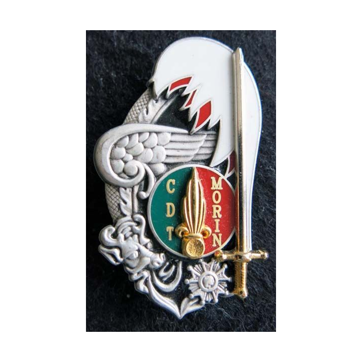 PROMOTION ST CYR : insigne métallique de la promotion Commandant Morin Balme Saumur G. 4405