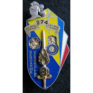 PROMOTION ESOGN : insigne métallique de la promotion Gendarme Vergnolle Balme Saumur