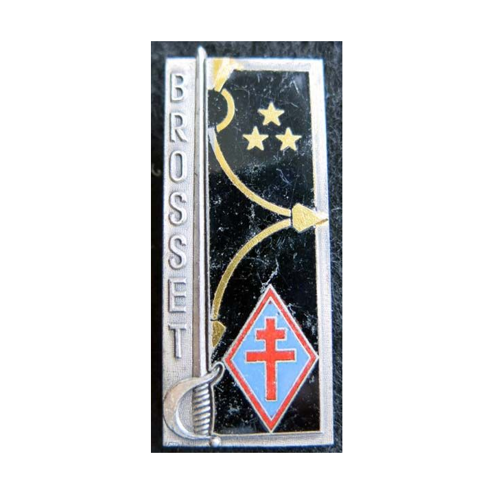 PROMOTION EMIA : insigne métallique de la 13° promotion Général Brosset FIA Lyon G. 2378 en émail