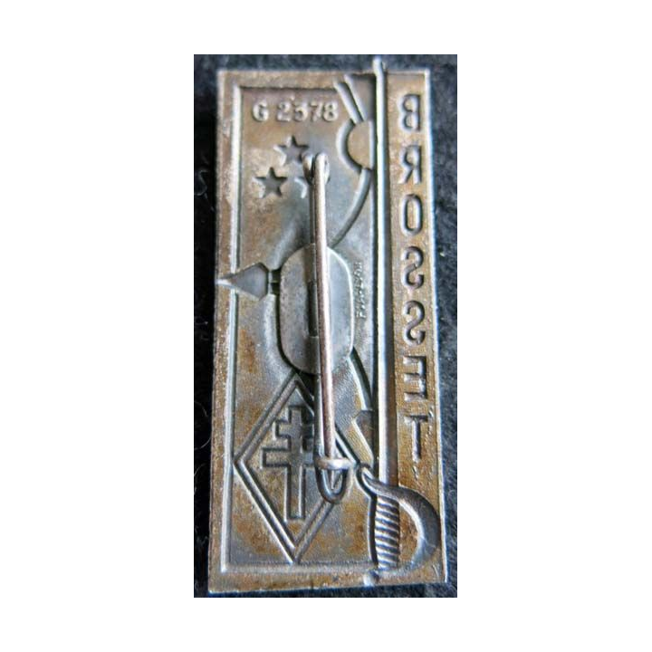PROMOTION EMIA : insigne métallique de la 13° promotion Général Brosset FIA Lyon G. 2378 en émail