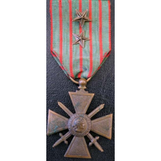 Croix de guerre 1914-1918 avec une citation (étoile de bronze)