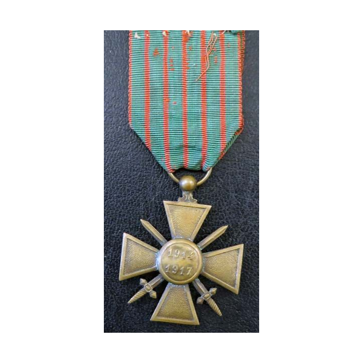 Croix de guerre 1914-1917 avec deux citationx (palme étoile de bronze)