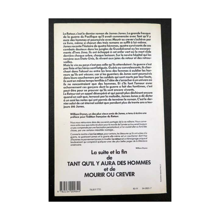 Le retour écrit par James Jones aux éditions Stock