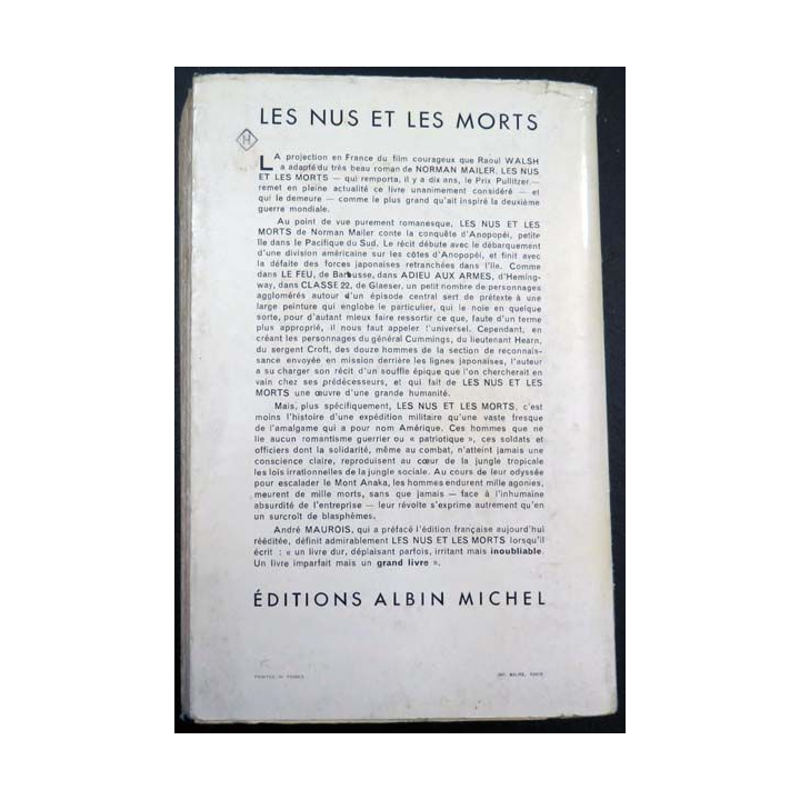 Les Nus et les Morts de Norman Mailer aux éditions Albin Michel 