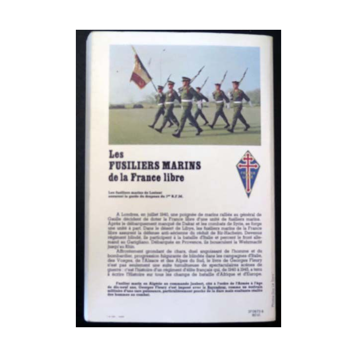 Les Fusiliers Marins de la France Libre de Georges  Fleury Grasset 1980 