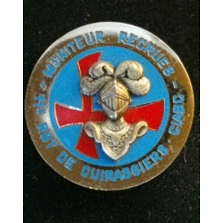 Insigne du 11° régiment de cuirs moniteurs recrues fabrication Delsart