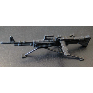 Mitrailleuse M 60 en réduction de 17,5 cm de longueur avec deux trépieds