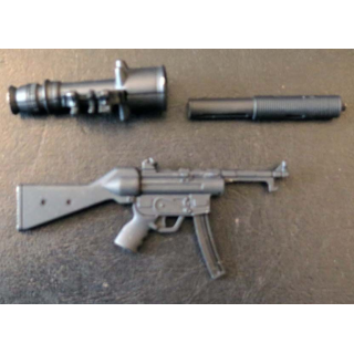 Fusil mitrailleur en réduction de 14,7 cm de longueur avec silencieux