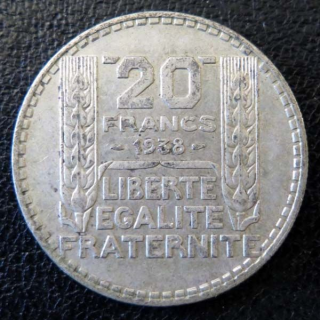 20 francs Turin argent 1938 occasion
