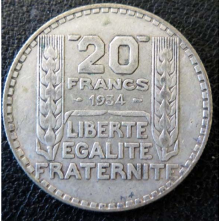 20 francs Turin argent 1934 occasion