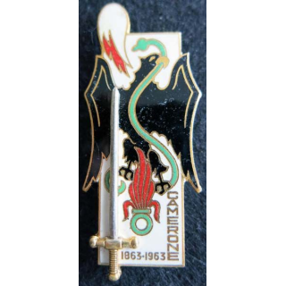 PROMOTION ST CYR : insigne métallique de la promotion centenaire de Camerone Drago Paris en émail