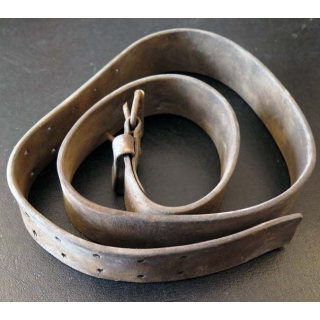 Ceinturon cuir français année 1970 (C161)