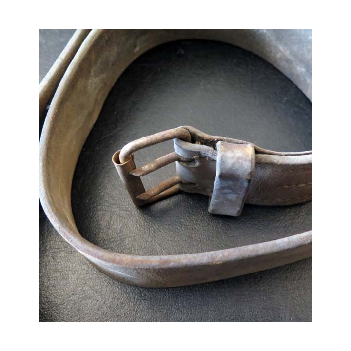 Ceinturon cuir français année 1970 (C161)
