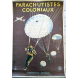 Affiche 44 x 29,7 cm sur les Parachutistes coloniaux
