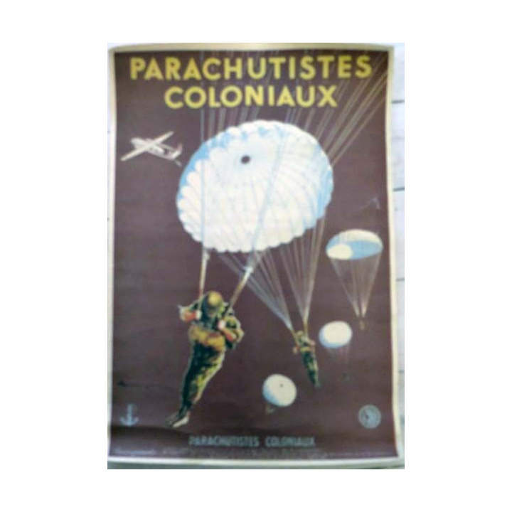Affiche 44 x 29,7 cm sur les Parachutistes coloniaux