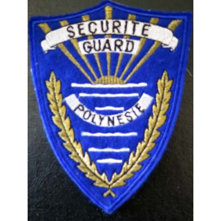 Insigne tissu de la Sécurité guard Polynésie 10,1 x 13,2 cm