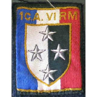 1° CA - VI° RM insigne tissu du 1° CORPS D'ARMÉE VI° RÉGION MILITAIRE