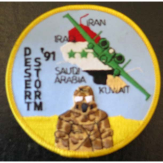 DAGUET : insigne tissu du Desert Storm 91 de diamètre 9,5 cm
