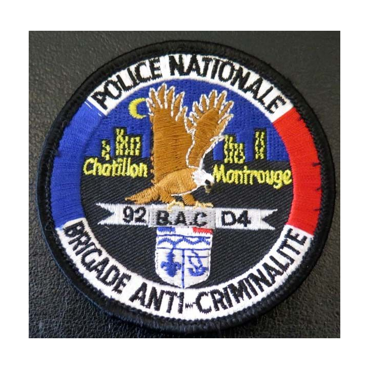 POLICE : insigne de la brigade anti-criminalité BAC 92 D4