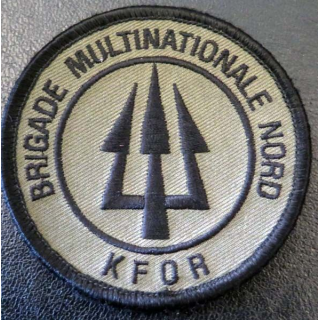 insigne de la brigade multinationale Nord KFOR de diamètre 8 cm