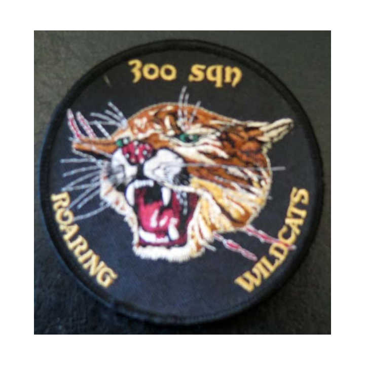 insigne du 300° Sqn (sqadron) roaring wildcats de diamètre 9 cm