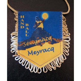 Fanion Handball de Sévignacq Meyracq de dimension 7,8 x 10 cm