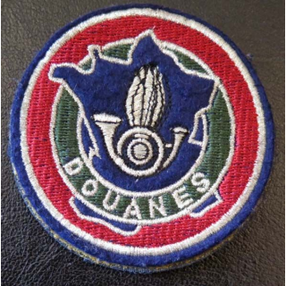 DOUANES : Insigne tissu des douanes de diamètre 7,8 cm sur velcro