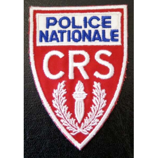 POLICE : Insigne tissu des CRS 6,5 x 9,5 cm