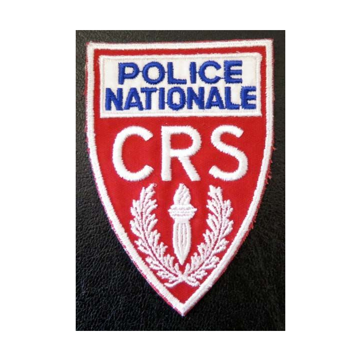 POLICE : Insigne tissu des CRS 6,5 x 9,5 cm