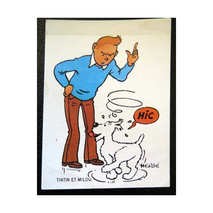 Autocollant tintin et Milou de dimension 7,2  x 6 cm