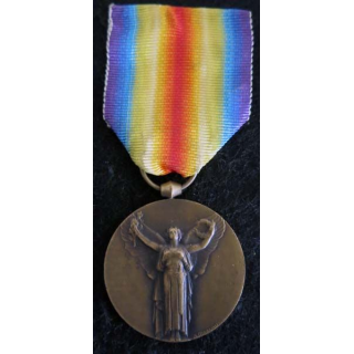 FRANCE  : médaille commémorative Médailles de la Victoire (dite Médaille Interalliée) avec ruban