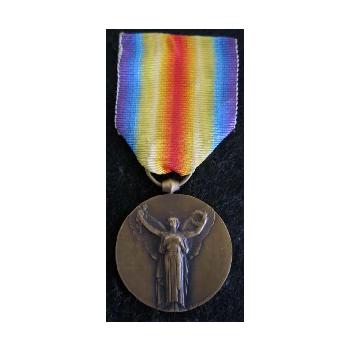 FRANCE  : médaille commémorative Médailles de la Victoire (dite Médaille Interalliée) avec ruban