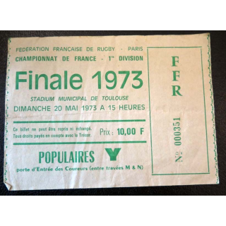 Billet de finale de championnat de France de Rugby 1° Division 1973 
